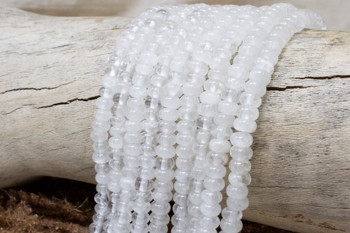 Crystal Quartz Polished 3x6mm Rondelle