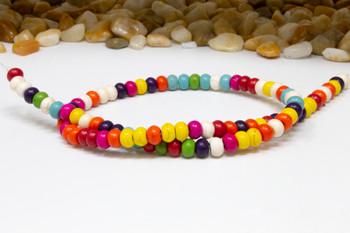 Magnesite Polished Multi Color 4x6mm Rondelle