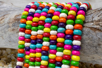 Magnesite Polished Multi Color 6x10mm Rondelle