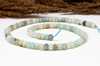 Amazonite Multi Color Polished 4x6mm Faceted Rondelle