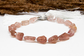 Strawberry Quartz Polished 6-11mm Faceted Nugget