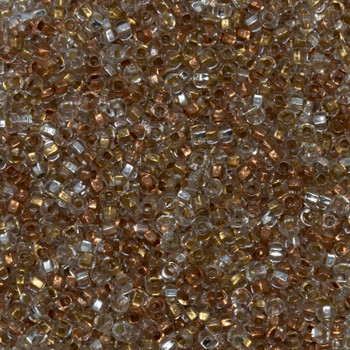 Size 11 Czech Seed Beads -- 864 Crystal / Metallic Lined