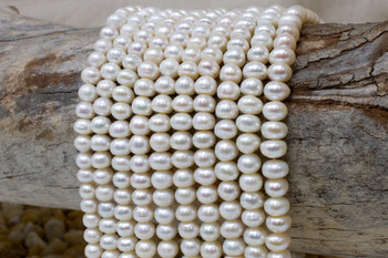 Freshwater Pearls White A Grade 6-7mm Button