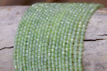 Zircon CZ AA Grade Polished Light Olive 3mm Faceted Round