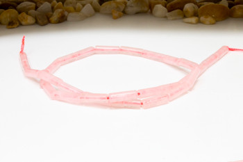 Rose Quartz Polished 4x13mm Tube