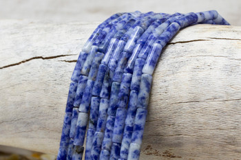 Blue Spot Jasper Polished 4x13mm Tube