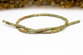 Unakite Polished 4x13mm Tube
