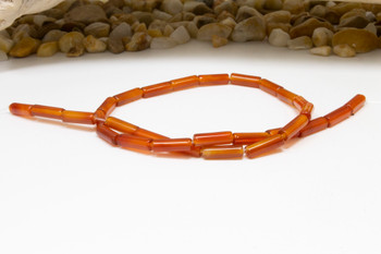 Carnelian Polished 4x13mm Tube