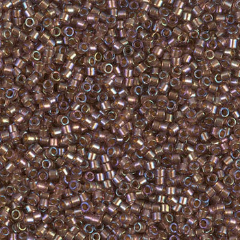 Delicas Size 11 Miyuki Seed Beads -- 1759 Amethyst AB / Sparkle Beige Lined