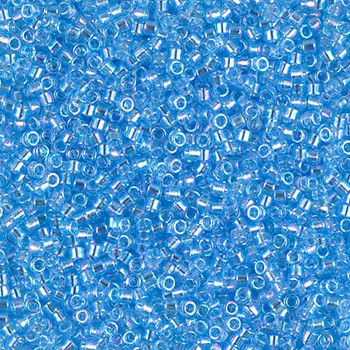 Delicas Size 11 Miyuki Seed Beads -- 176 Transparent Light Sapphire AB