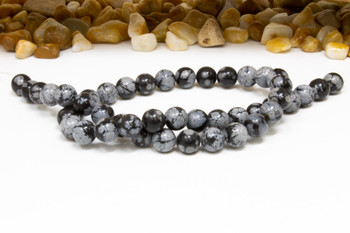 Snowflake Obsidian Polished 8mm Round