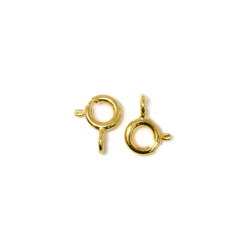 18K Gold Plated 5.5mm Spring Ring Clasp