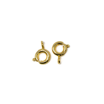 18K Gold Plated 8mm Spring Ring Clasp