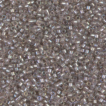 Delicas Size 11 Miyuki Seed Beads -- 1772 Crystal AB / Sparkle Pewter Lined