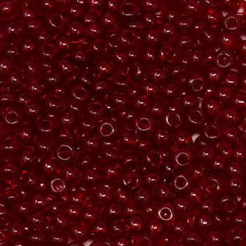Size 8 Czech Seed Beads -- 129 Dark Ruby