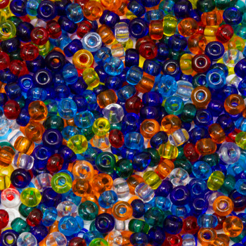 Size 8 Czech Seed Beads -  416 Transparent Mix