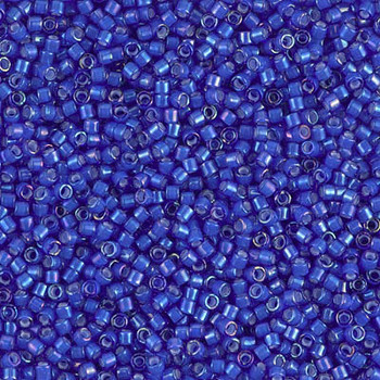 Delicas Size 11 Miyuki Seed Beads -- 1785 Cobalt AB / White Lined