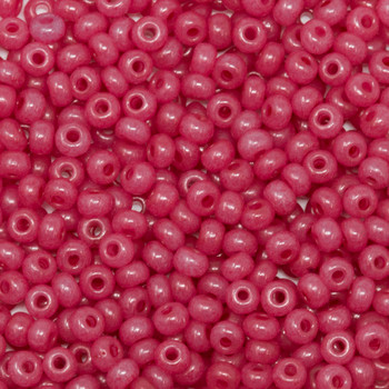 Size 8 Czech Seed Beads -  1254 Old Rose Opal