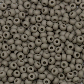 Size 8 Czech Seed Beads -  102m Grey Matte