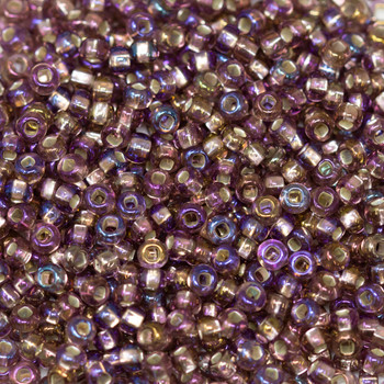 Size 8 Czech Seed Beads -  711 Light Amethyst / Silver Lined