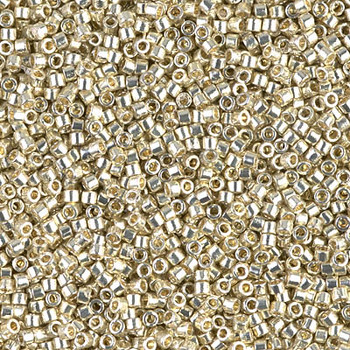Delicas Size 11 Miyuki Seed Beads -- 1831 Duracoat Galvanized Silver