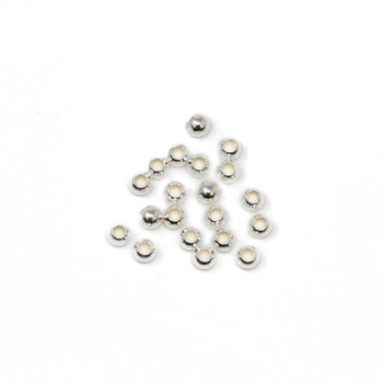 Sterling Silver Polished 1.8mm Round Beads - 20 Pieces