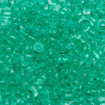 Size 6 Czech Seed Beads -- 1221 Brite Green Apple
