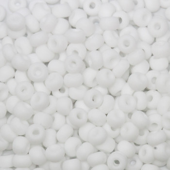Size 6 Czech Seed Beads -- 103m White Matte