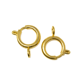 18K Gold Plated 16.5x13.5mm Spring Ring Clasp
