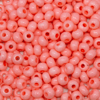 Size 6 Czech Seed Beads -- 1205 Pink Coral