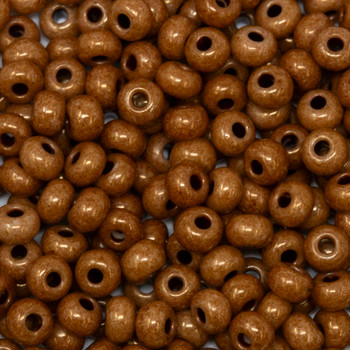 Size 6 Czech Seed Beads -- 1069 Walnut Brown