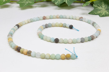 Amazonite Multi Color Matte 4mm Round