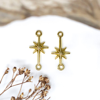 18kt Gold Plated 19x9mm North Star Link