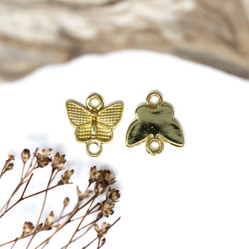 18K Gold Plated 12.5x11.5mm Butterfly Link