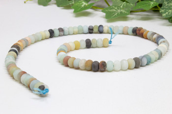 Amazonite Multi Color Matte 4x6mm Rondelle