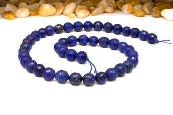 Dyed Lapis Polished 8mm Faceted Round