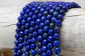 Dyed Lapis Polished 8mm Faceted Round
