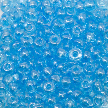 Size 6 Czech Seed Beads -- 655 Light Aqua Luster