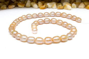 Freshwater Pearls Polished Peach 7-8mm Rice