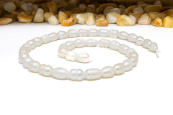 Freshwater Pearls Polished White 6-10mm Rice Nugget