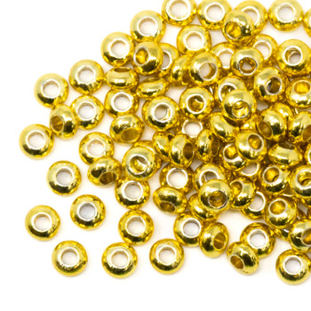14K Gold Plated 3x2mm Rondelle Anti Tarnish Coating - 100 Beads