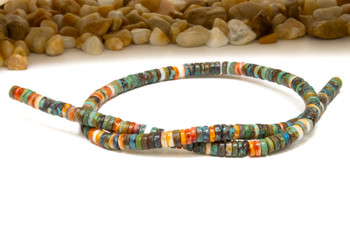 Turquoise & Spiny Oyster 5mm Heishi