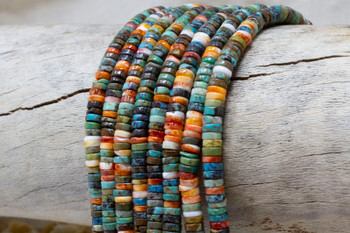 Turquoise & Spiny Oyster 5mm Heishi