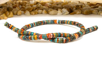 Turquoise & Spiny Oyster 6mm Heishi
