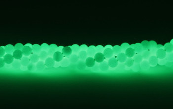 Green Aragonite Polished 6mm Round - Glow in the Dark