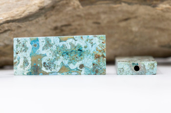 Imperial Jasper Polished 20x46mm Rectangle Bead