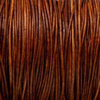 Natural Light Brown 1mm Leather Cord - Sold by the Foot