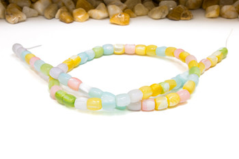 Natural Shell Polished Dyed Pastel Colored 6mm Column