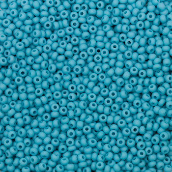 Size 11 Czech Seed Beads -- 104m Blue Turquoise Matte