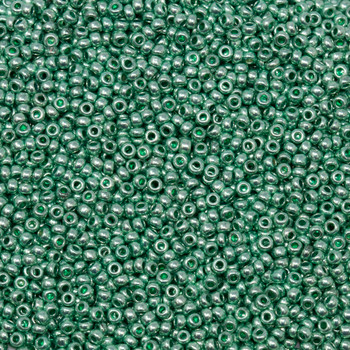 Size 11 Czech Seed Beads -- 1215 Spearmint Chrome